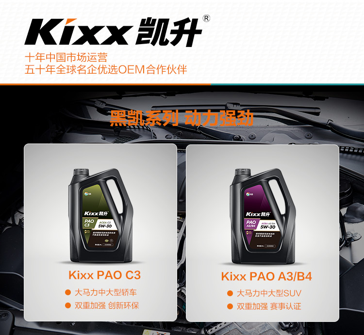GS (Kixx) 凱升100% PAO全合成機(jī)油 0W-40 SN級(jí) 黑凱系列 4L-第9張圖片-鄭州市冠恒貿(mào)易有限公司【官方網(wǎng)站】-車用潤(rùn)滑油服務(wù)專家