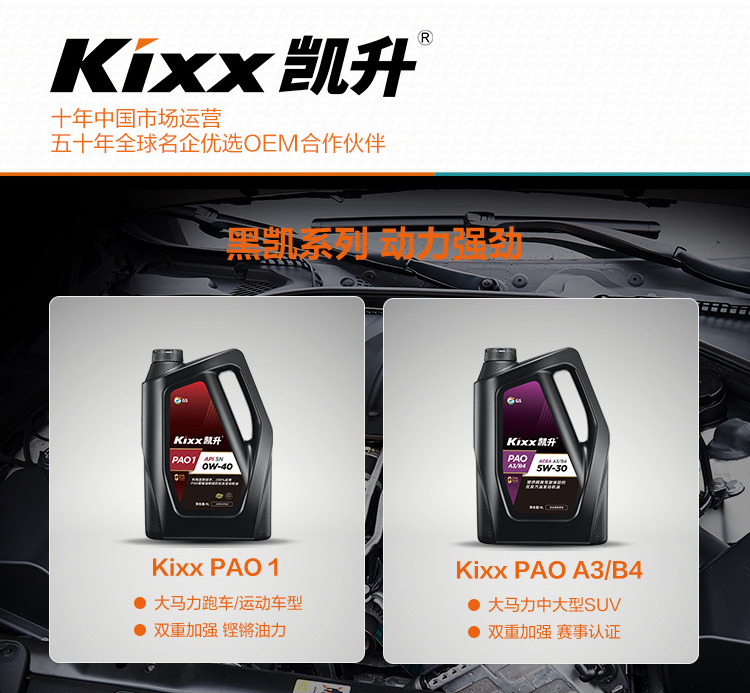 GS (Kixx) 凱升PAO全合成機(jī)油 5W-40 C3級(jí) 黑凱系列 4L-第9張圖片-鄭州市冠恒貿(mào)易有限公司【官方網(wǎng)站】-車用潤滑油服務(wù)專家
